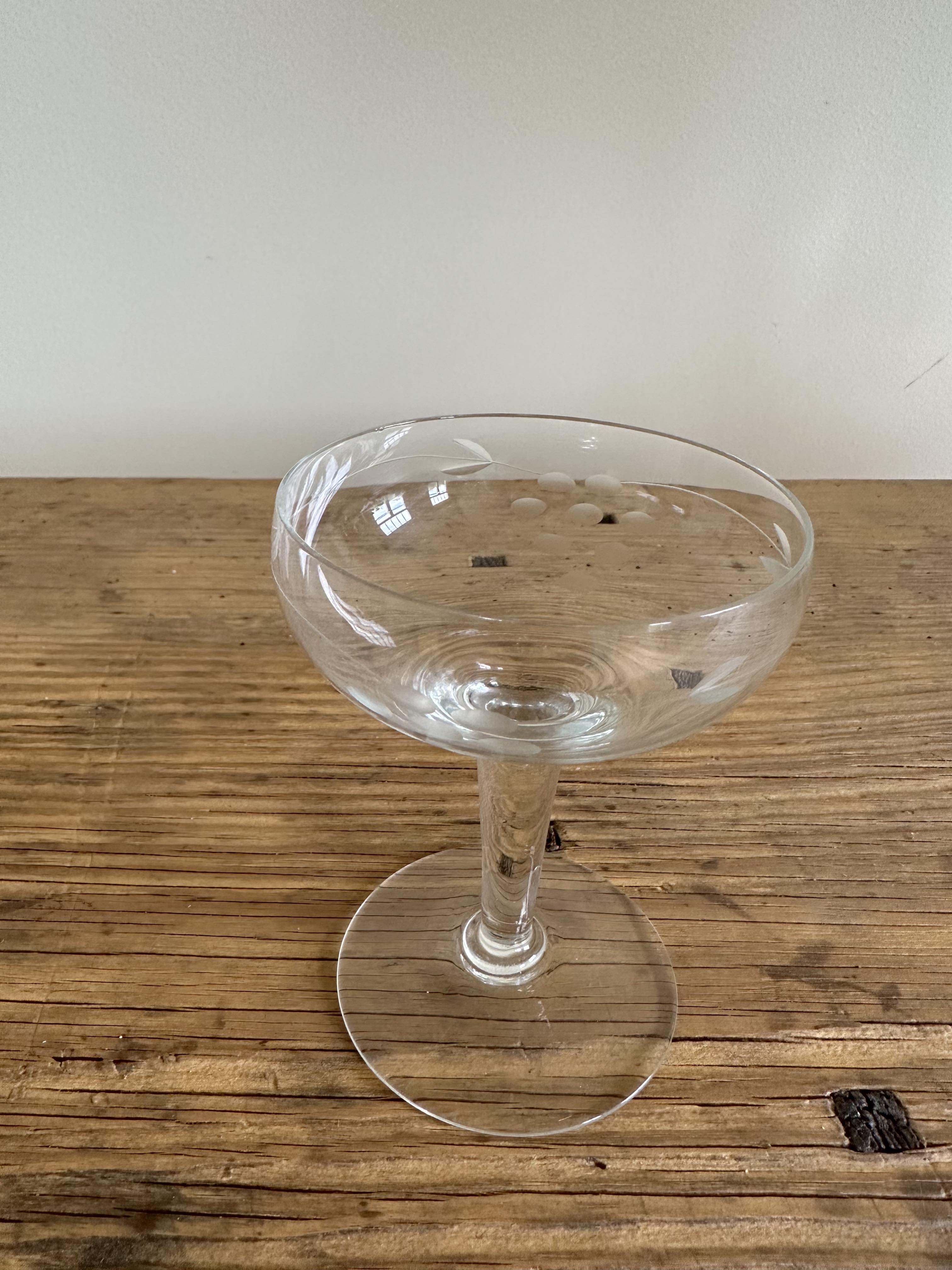 Champagne glass crystal