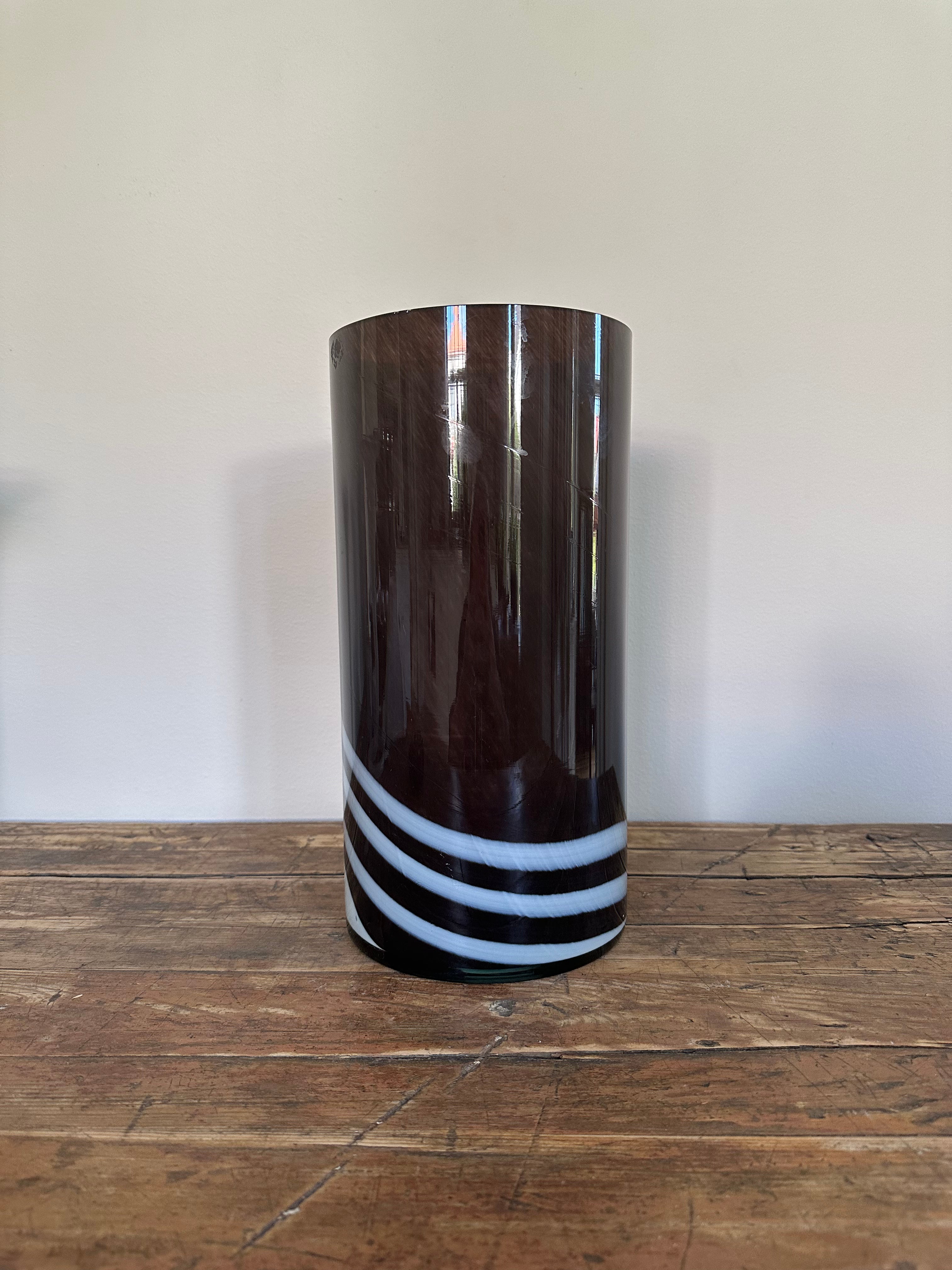 Purple glass vase